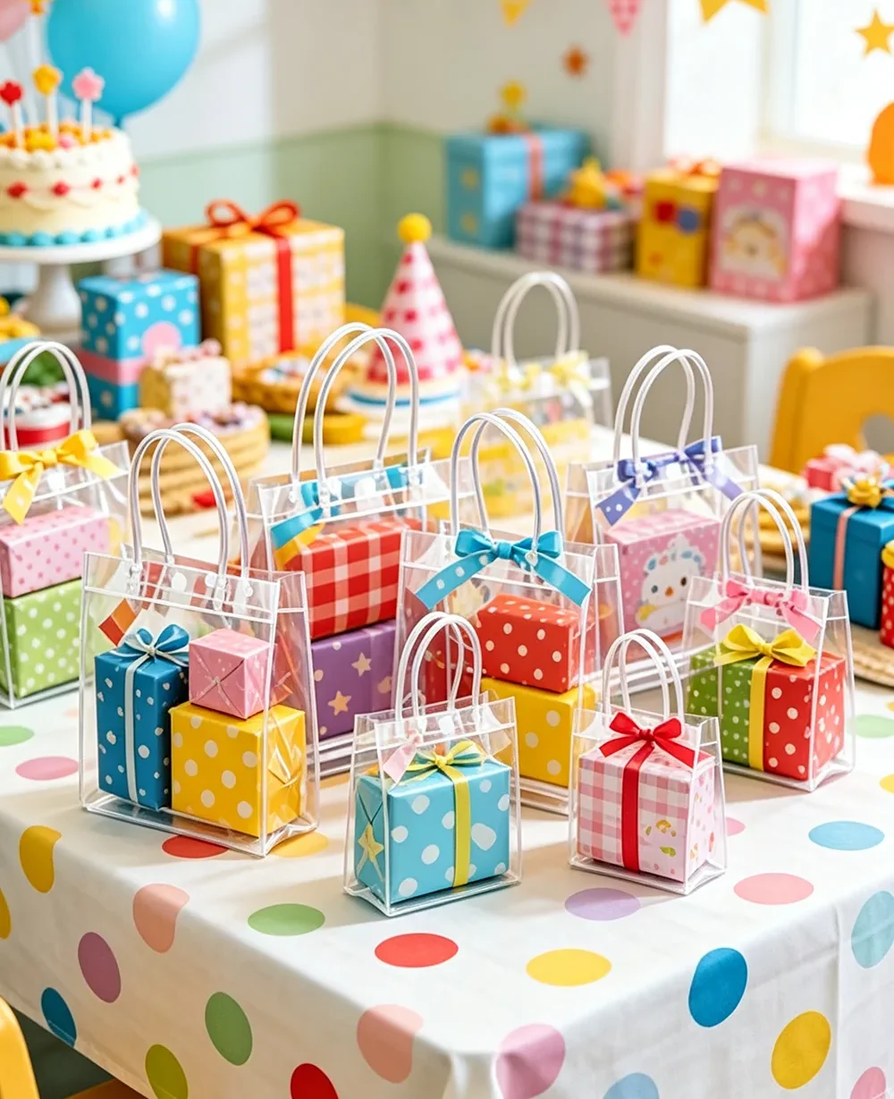 Alternative view of Waterproof PVC Clear Gift Bags with Handles for Wedding