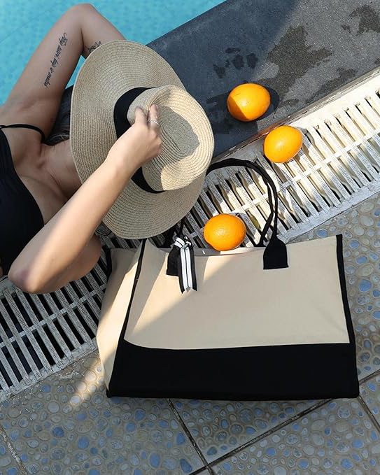 Alternative view of Personalized Initial Beach Tote Bag for Women
