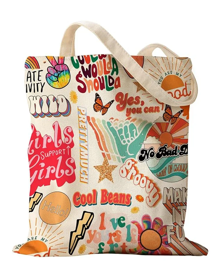 Reusable Canvas Tote Shopping Bag for Grocery Book