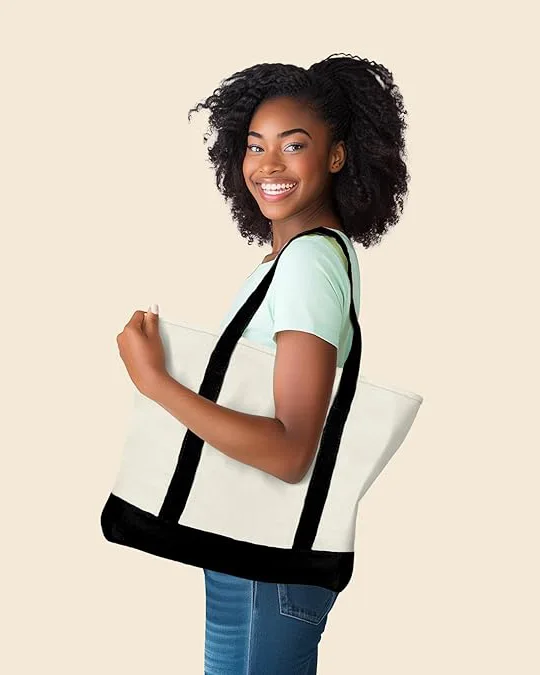 Alternative view of Reusable Grocery Canvas Sublimation Tote Bags Bulk