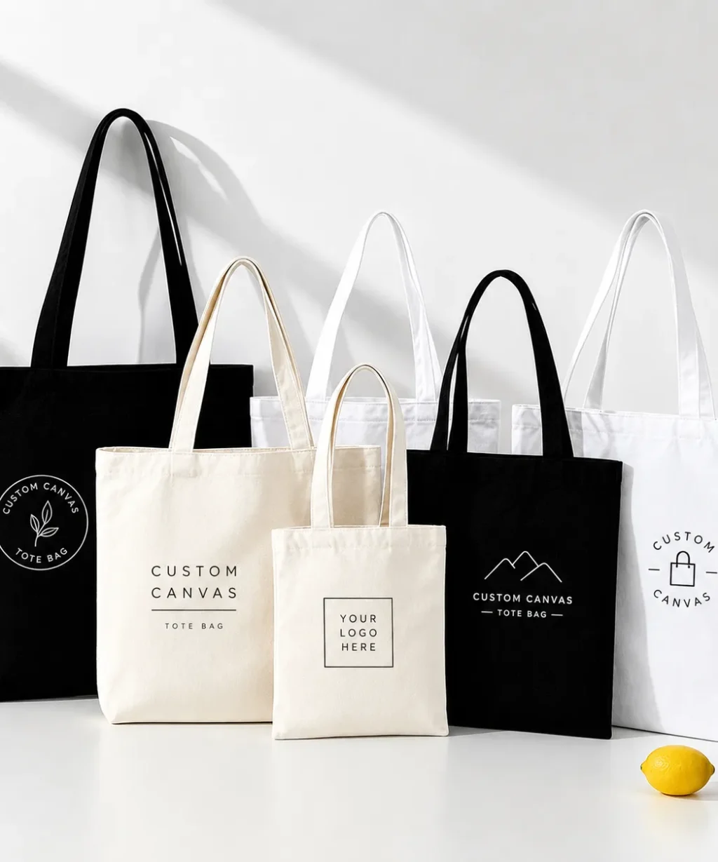 Basic Canvas Custom Tote Bags with Logo for Promotion Events