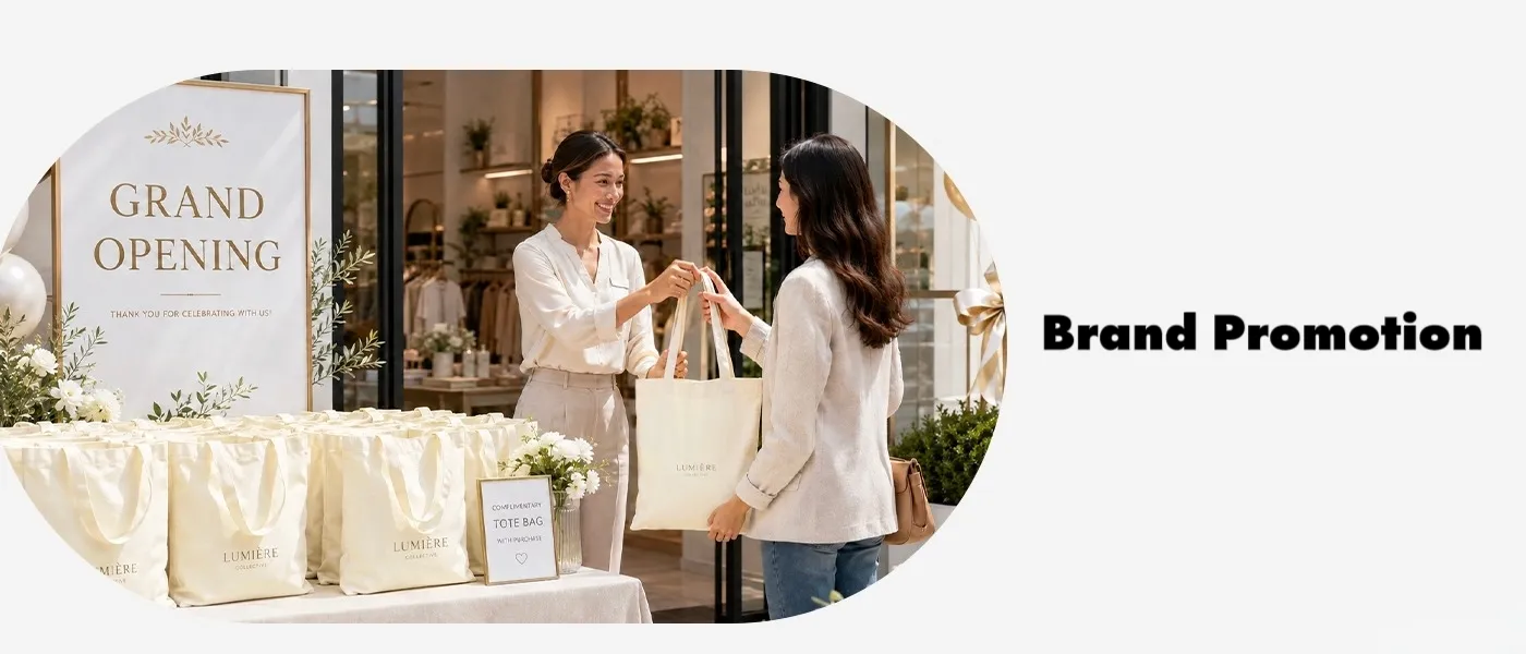 Basic Canvas Custom Tote Bags with Logo for Promotion Events