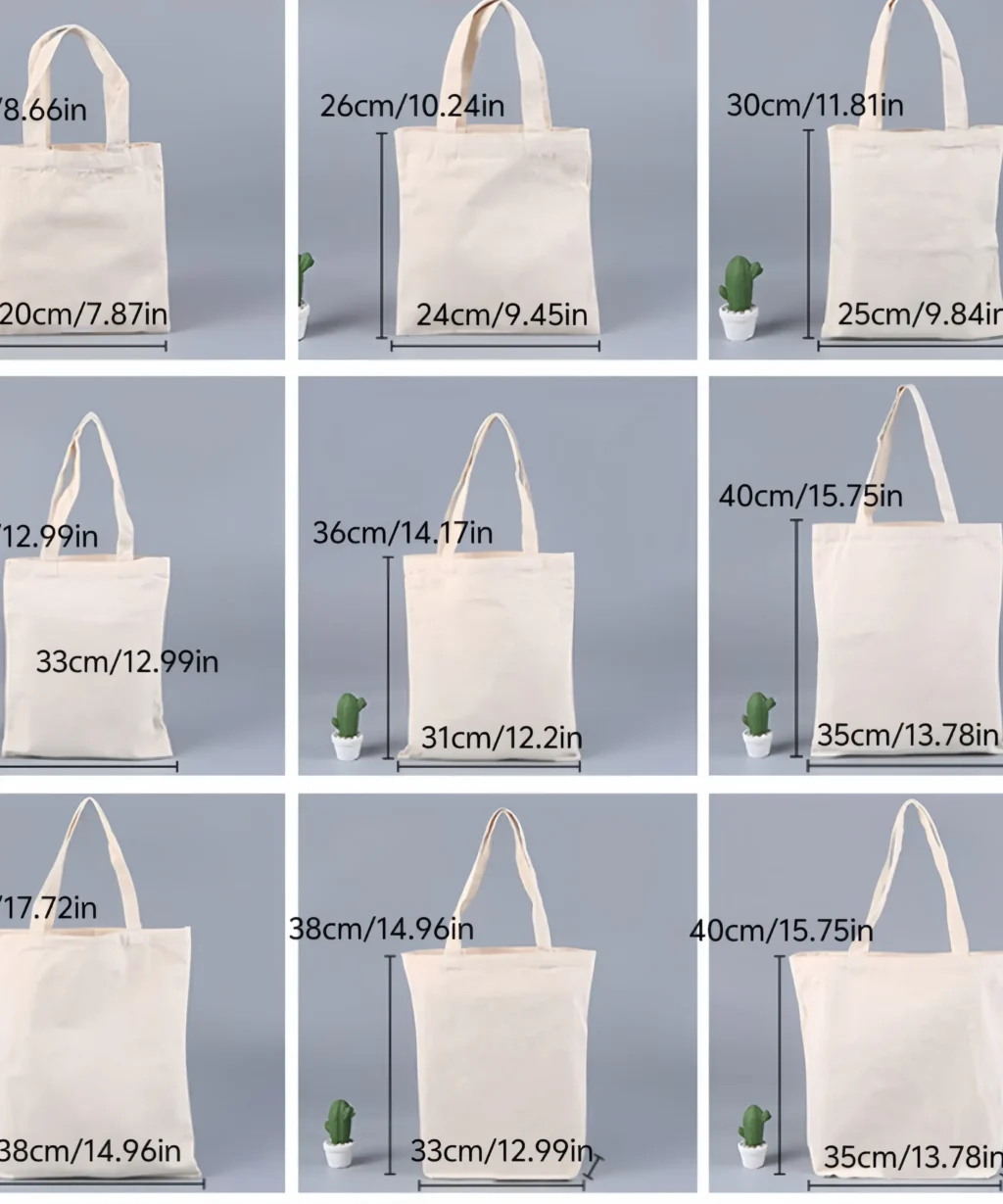 Basic Canvas Custom Tote Bags with Logo for Promotion Events