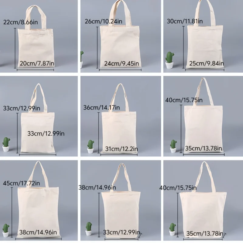 Basic Canvas Custom Tote Bags with Logo for Promotion Events