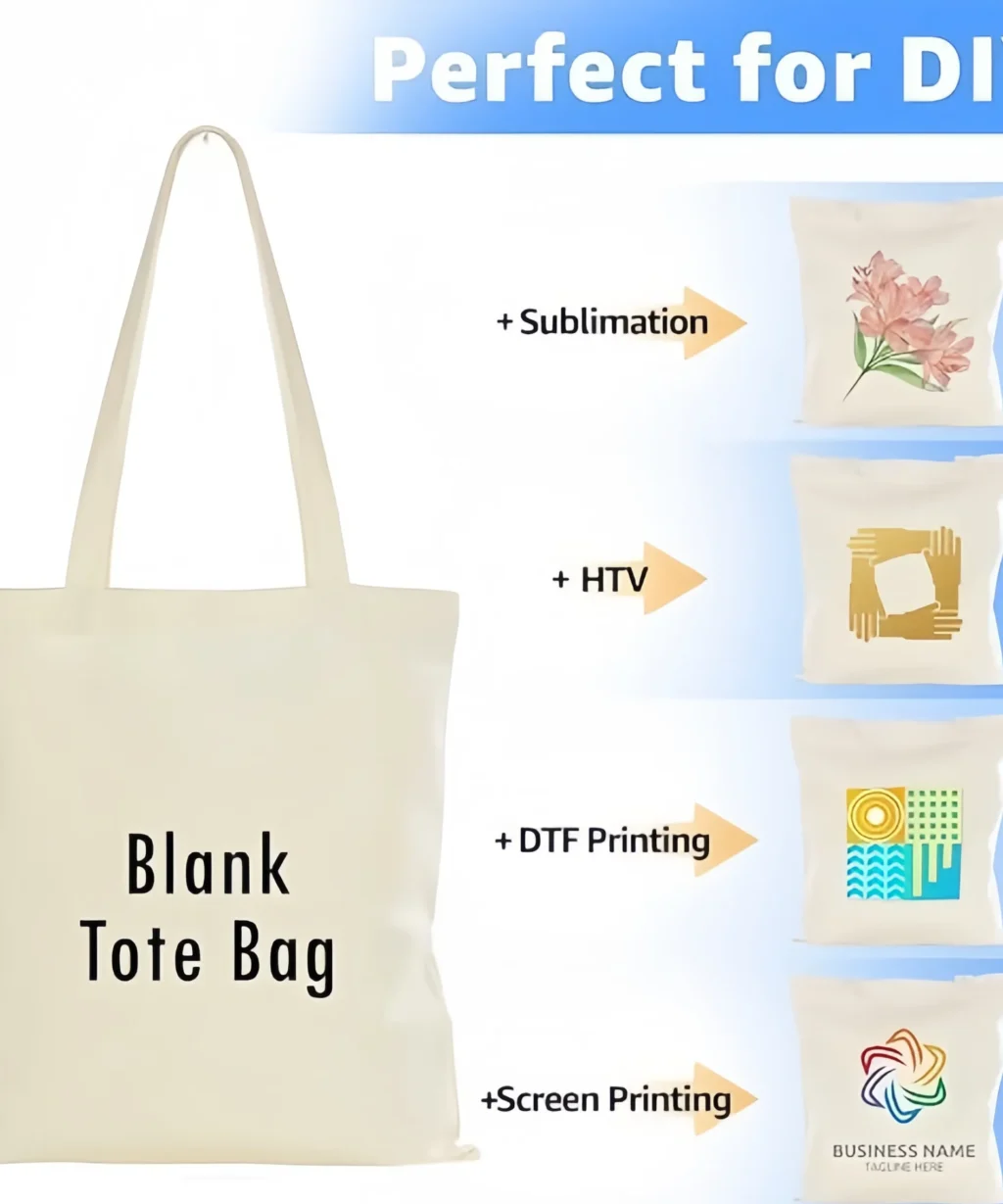 Alternative view of Basic Canvas Custom Tote Bags with Logo for Promotion Events