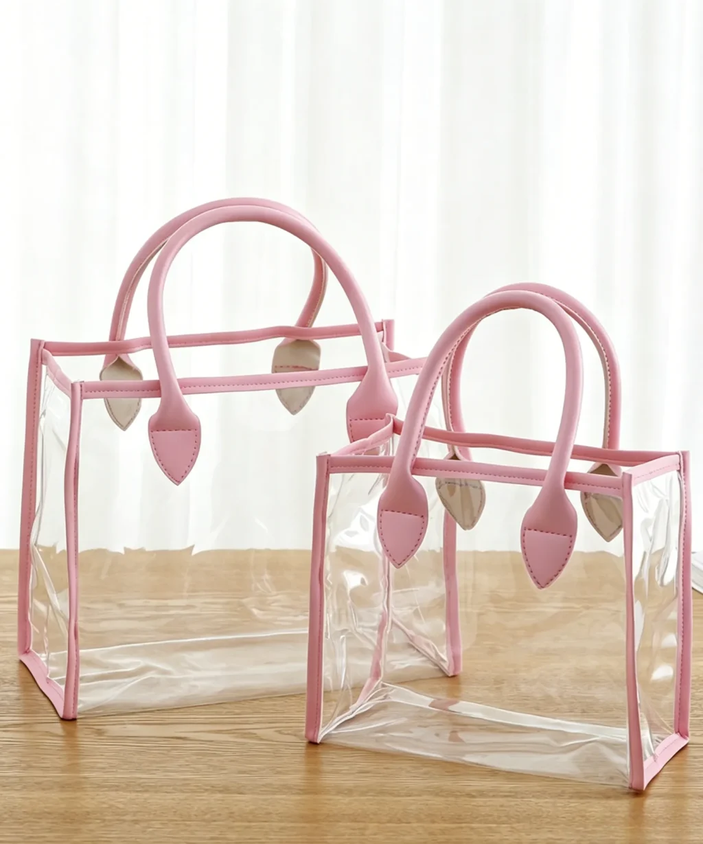 Delicate Personalized DIY Transparent PVC Tote Bag Gift Wedding Favor Bag