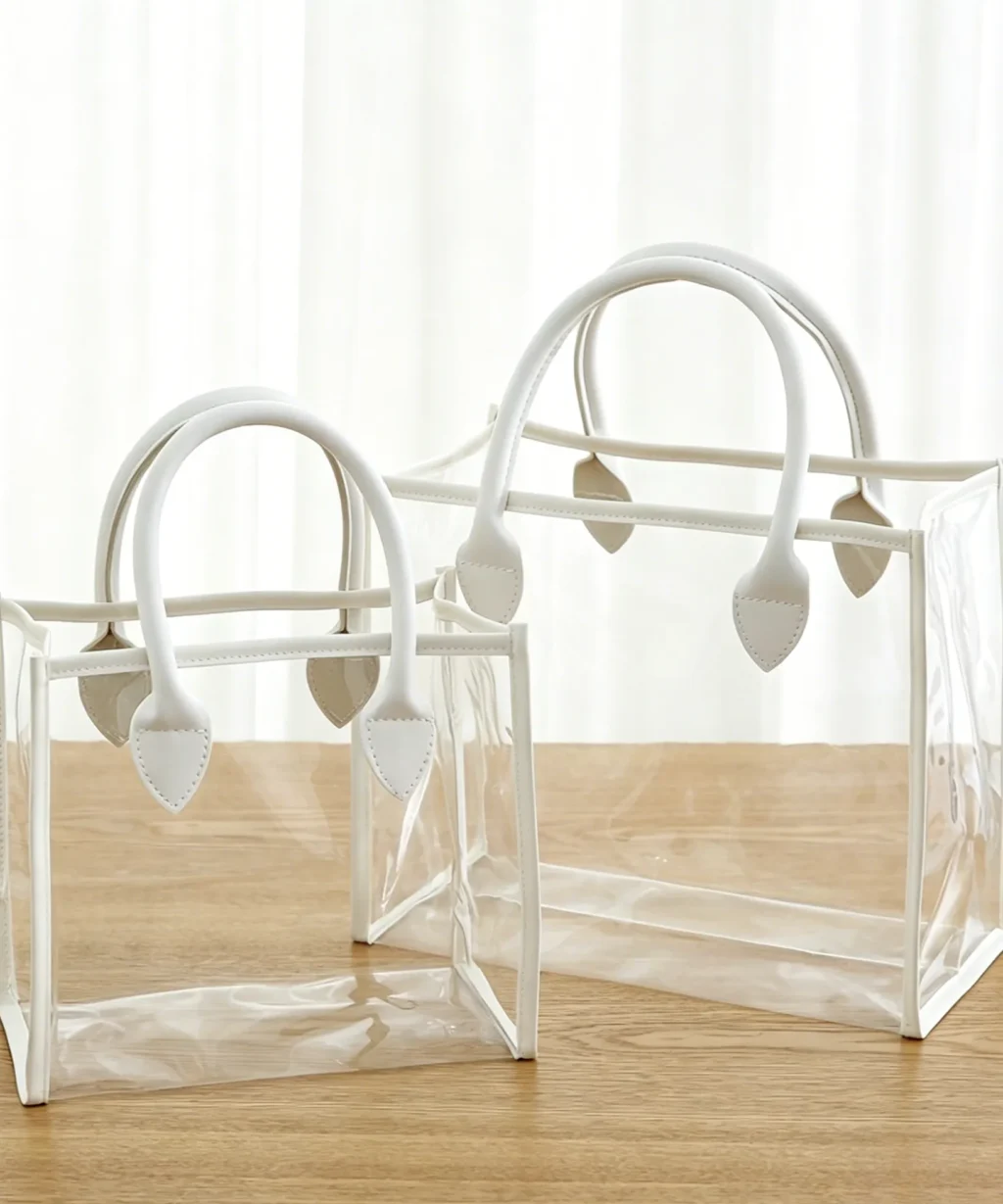 Delicate Personalized DIY Transparent PVC Tote Bag Gift Wedding Favor Bag