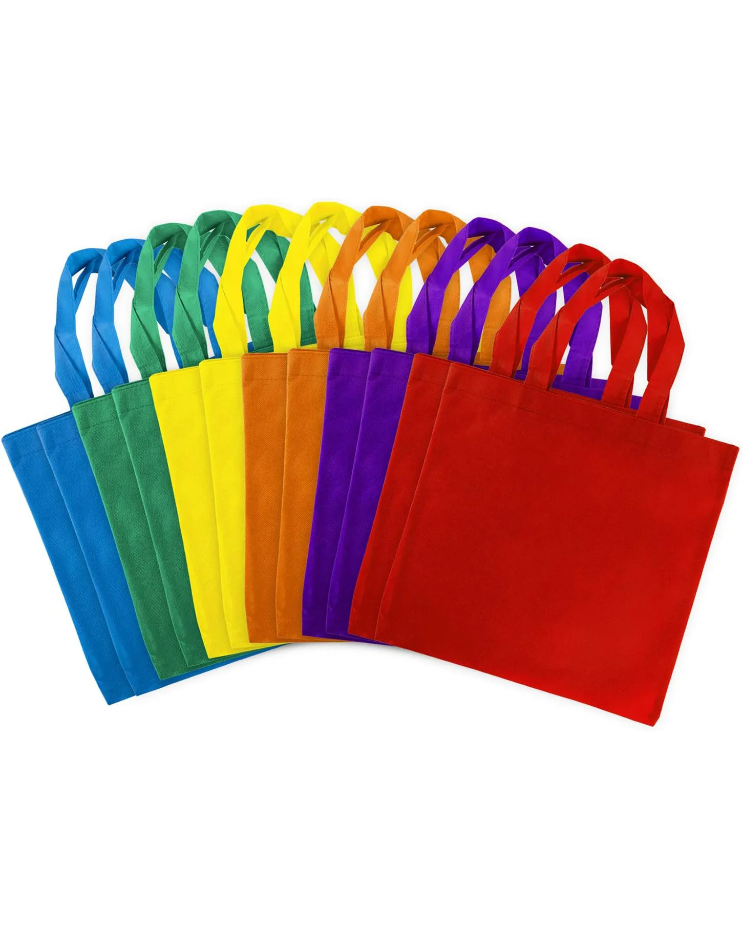 Multicolored Large Non-woven Tote Bags Bulk with Handle - Image 2