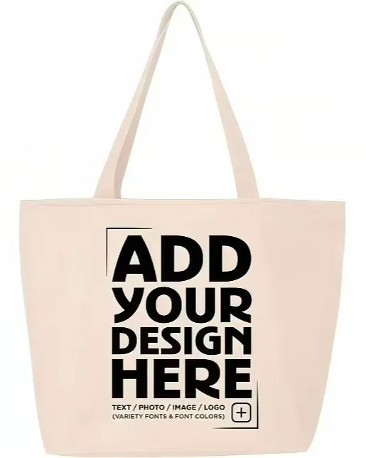 Reusable Spacious Printing Custom Canvas Bags Bulk Multiple Colors