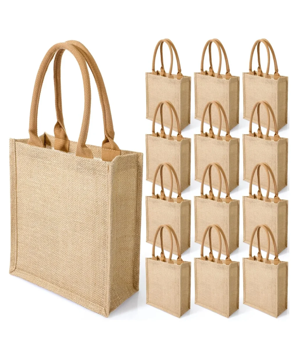 DIY Gift Small Burlap Jute Tote Wholesale With Handles