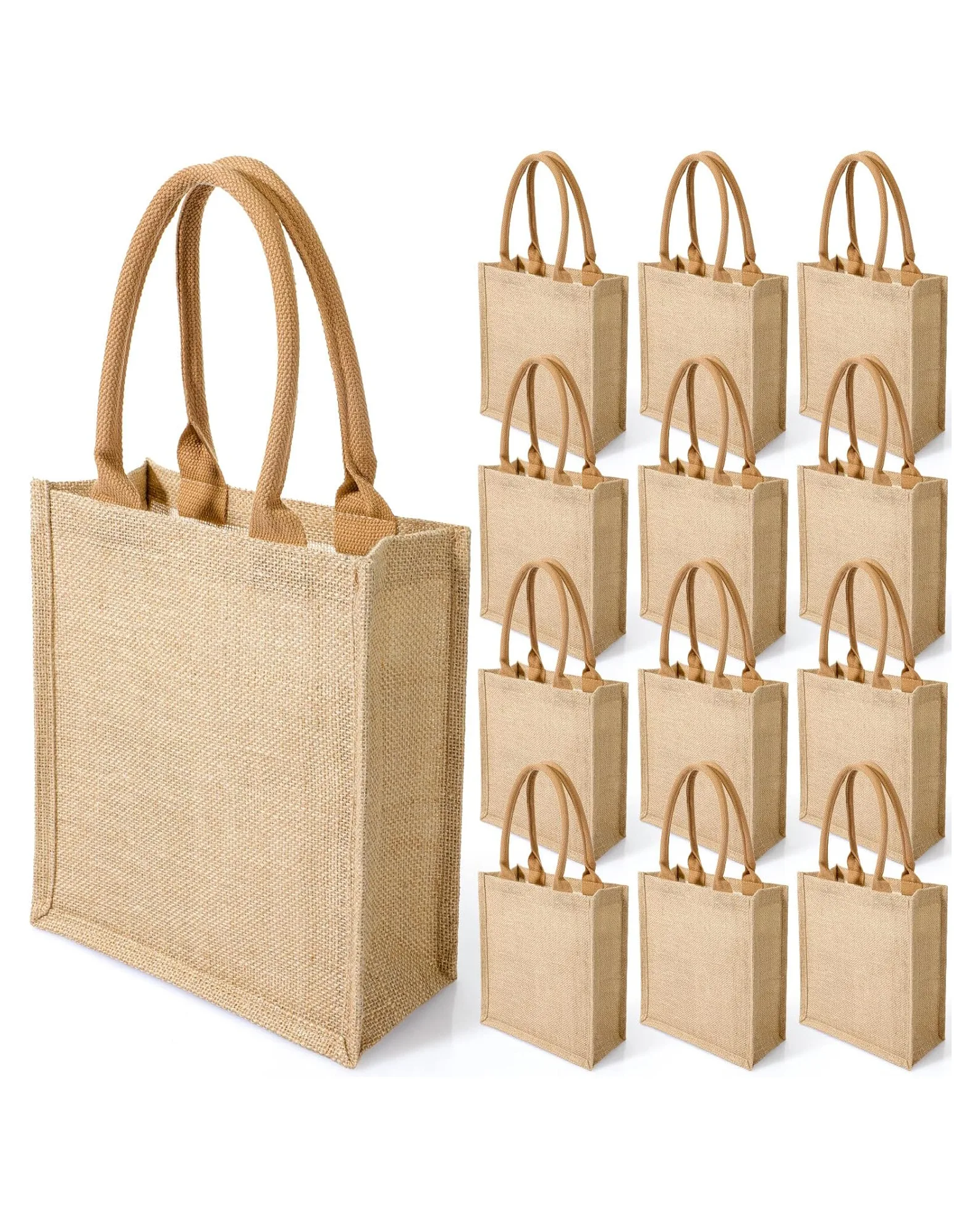 DIY Gift Small Burlap Jute Tote Wholesale With Handles