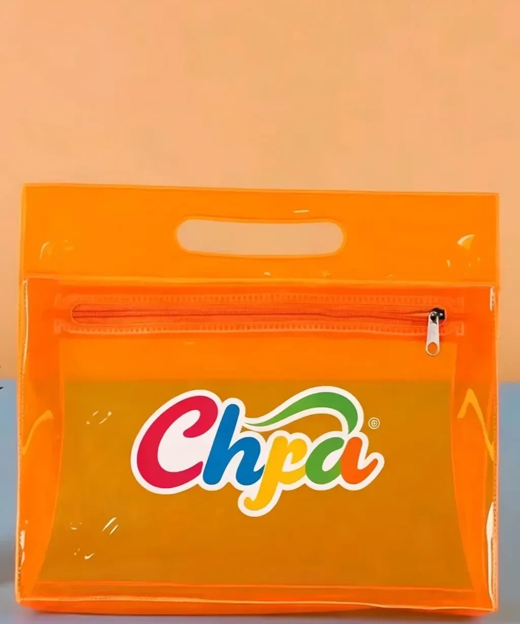 Colorful Versatile PVC Custom Zippered Pouch Bag for Ladies Cosmetics
