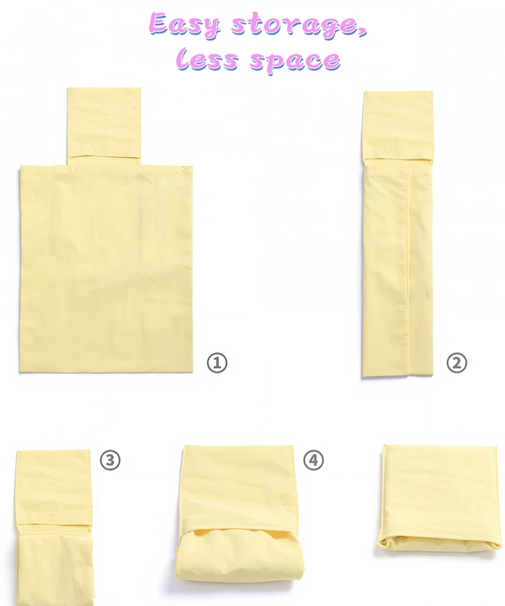 Colorful Waterproof Nylon Foldable Tote Bags Internal Pocket Personalized for Promotion
