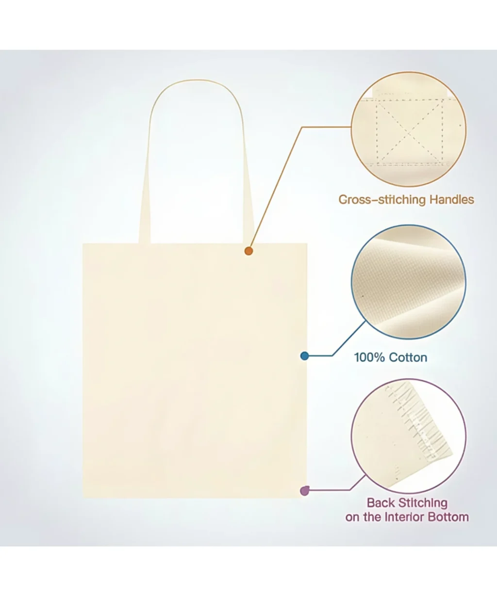 Eco-Friendly Durable DIY Blank Custom Cotton Tote Bags Bulk Multiple Specifications