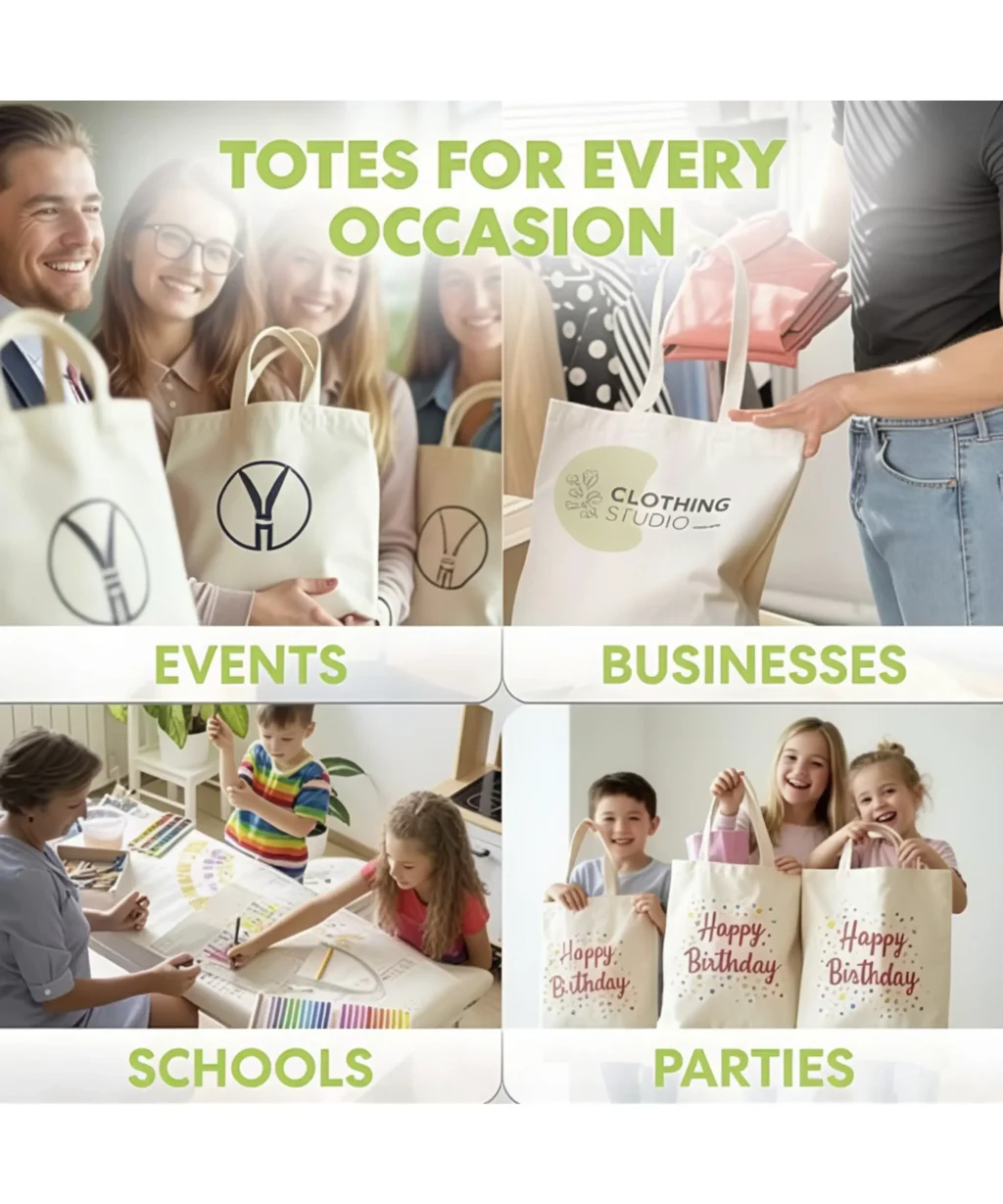 Eco-Friendly Durable DIY Blank Custom Cotton Tote Bags Bulk Multiple Specifications