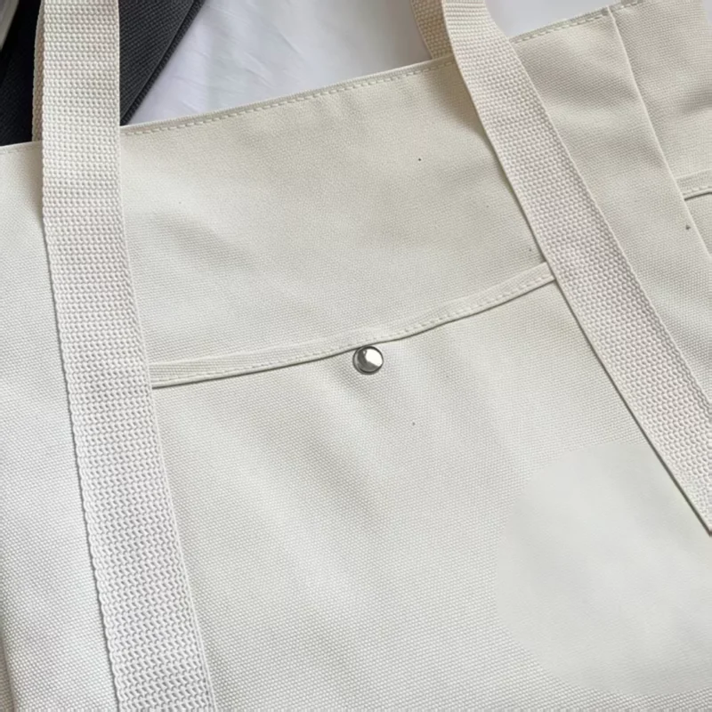 Large Canvas Multiple-Pocket Tote Handbag Shoulder Bags for Work School Travel