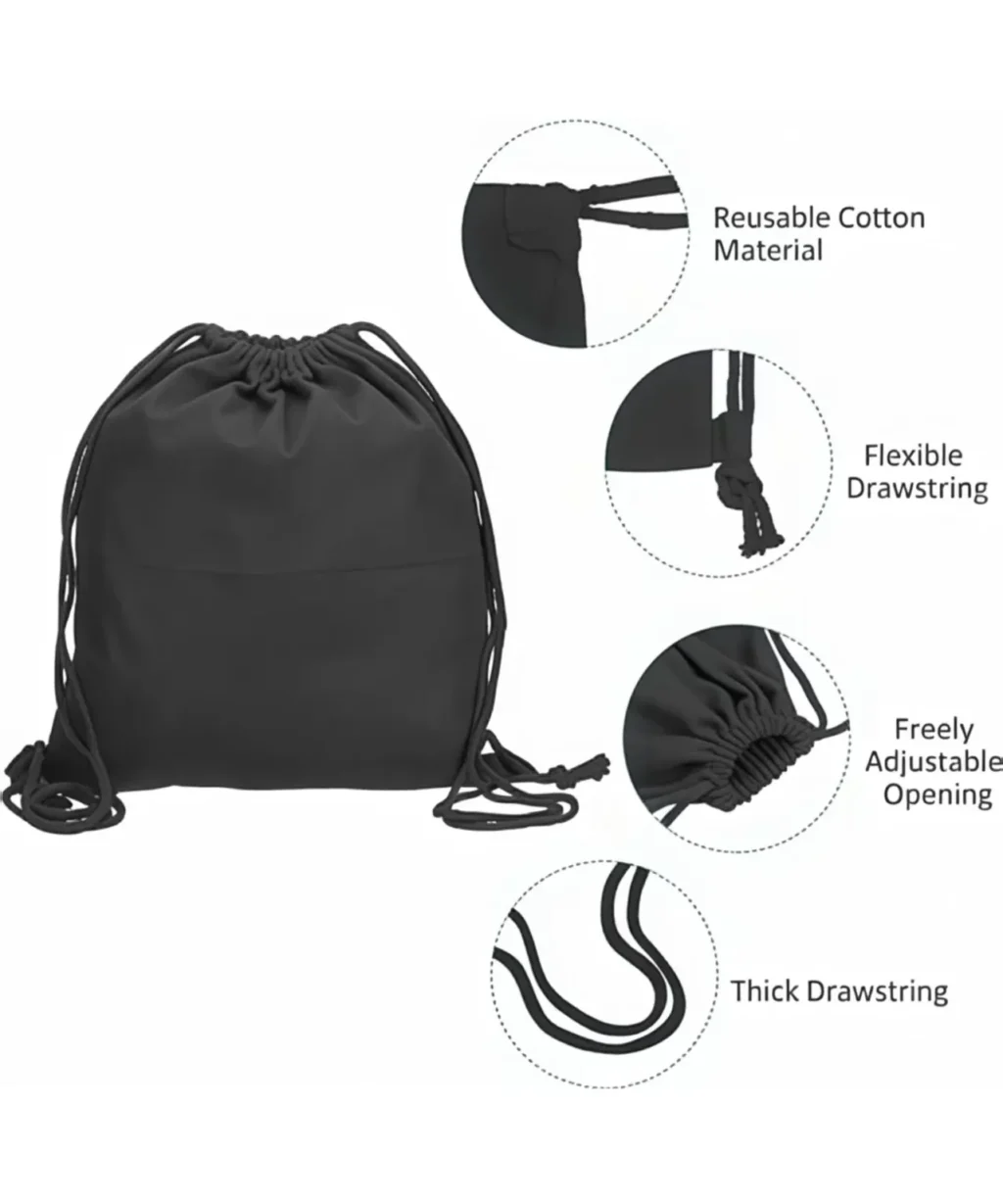 Large Heavy Duty Blank Canvas Drawstring Bags Backpack for Daily Use