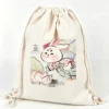 Large Heavy Duty Blank Canvas Drawstring Bags Backpack for Daily Use Main