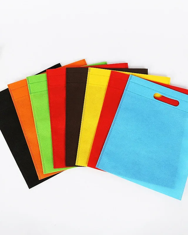 Minimalist Blank Flat Open Top Custom Non Woven Carry Bags Multiple Sizes