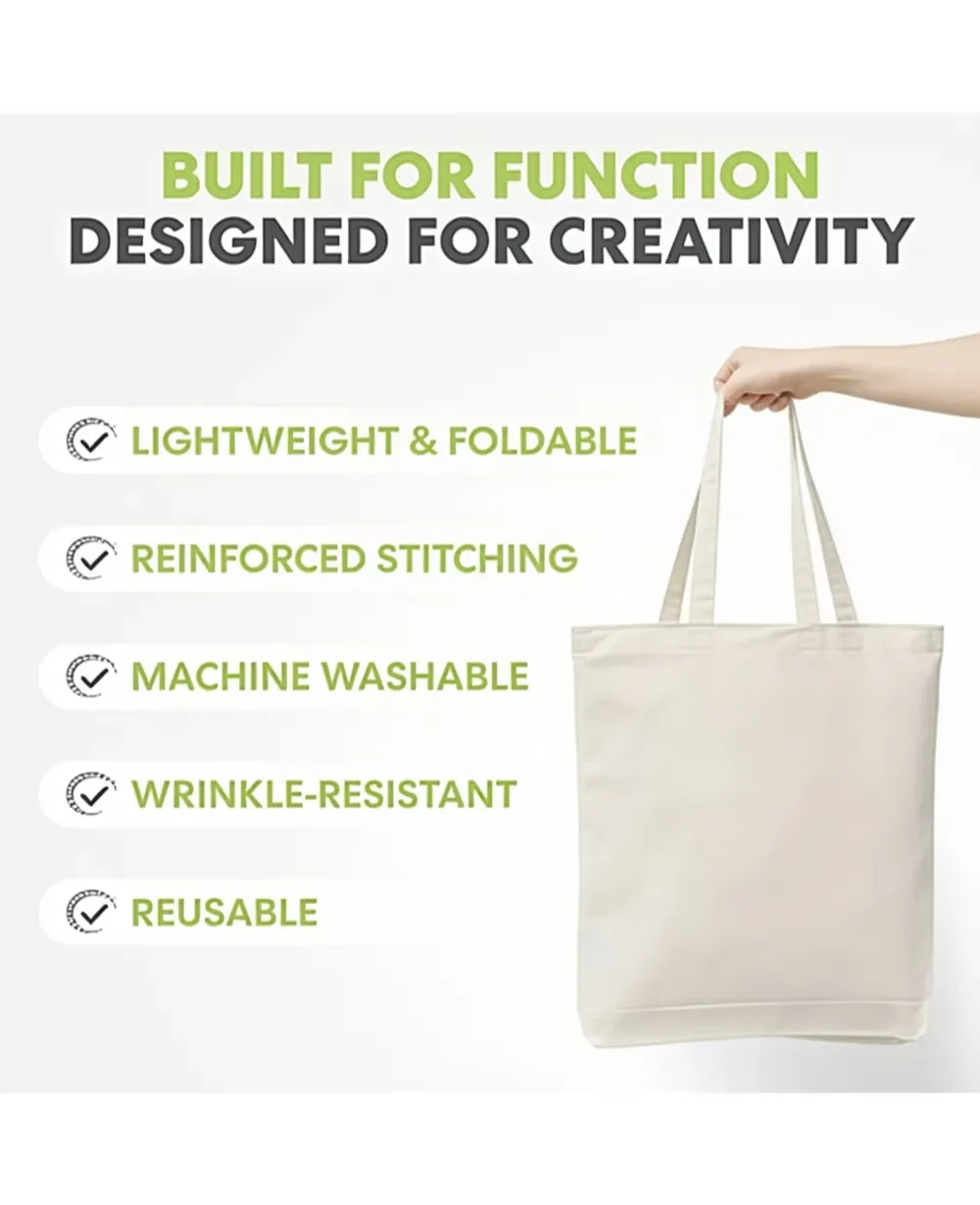 Multipurpose Blank Custom Canvas Zippered Tote Bags Three Colors