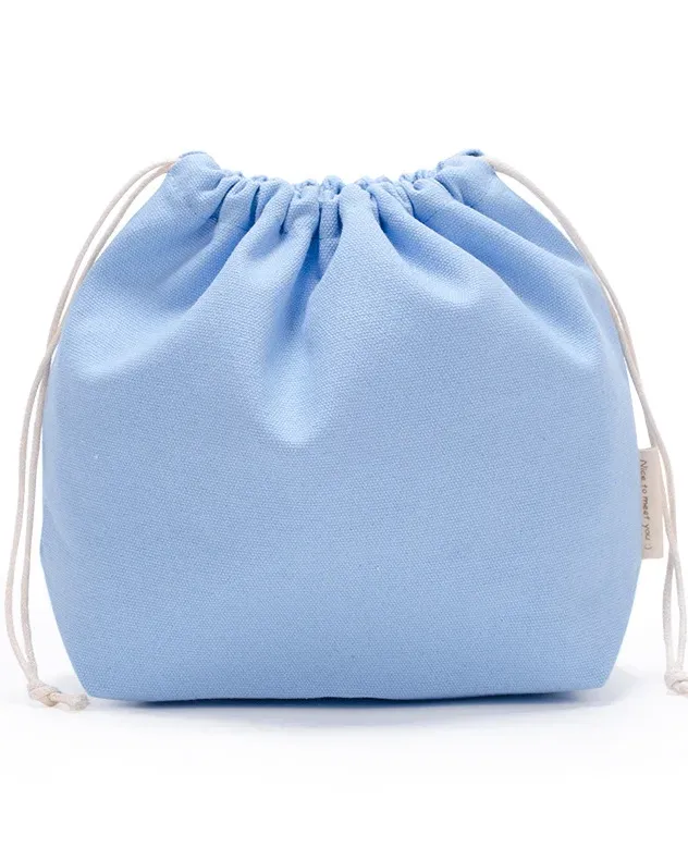 Portable Solid Color Custom Drawstring Storage Tote Bag for Essentials Crystals Cosmetics