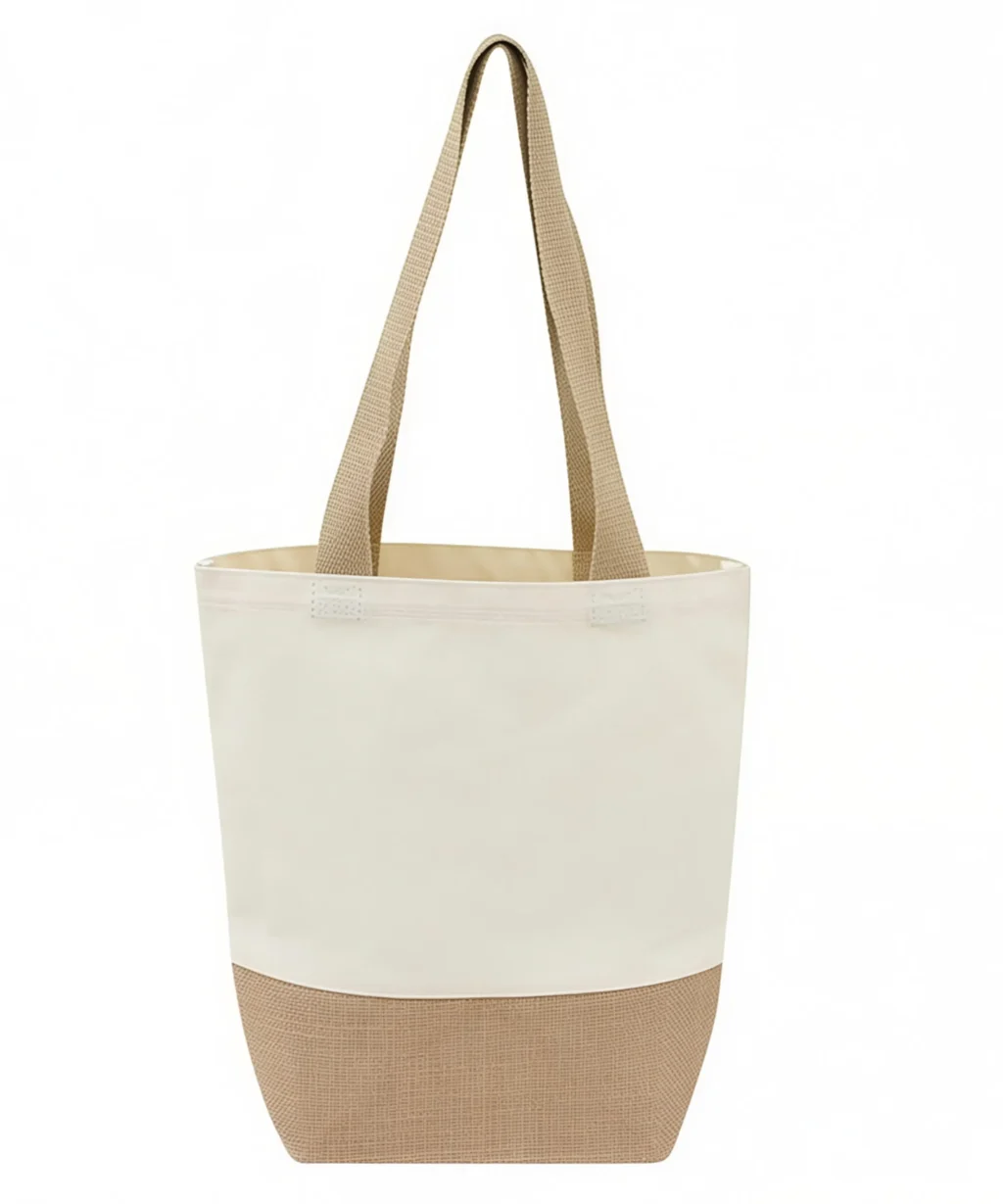 Reusable Color Block Custom Canvas Totes Bucket Bag for Women