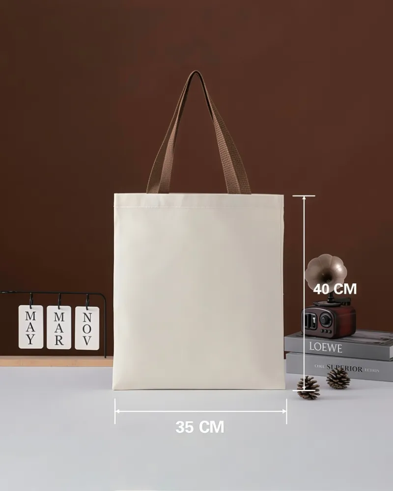 Reusable Colorful Handles Blank DIY Personalized Cotton Tote Bags