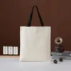 Reusable Colorful Handles Blank DIY Personalized Cotton Tote Bags