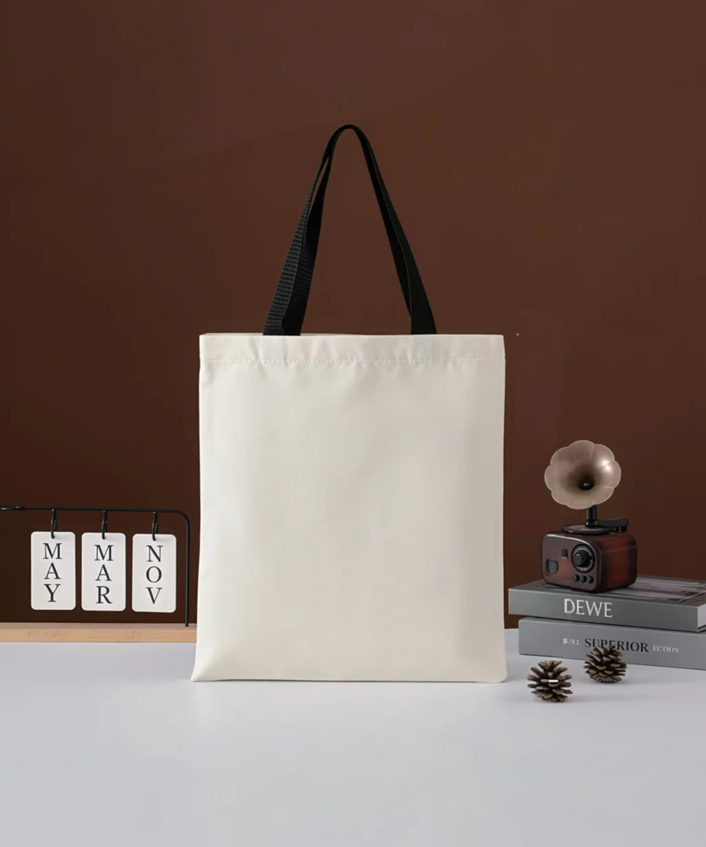 Reusable Colorful Handles Blank DIY Personalized Cotton Tote Bags