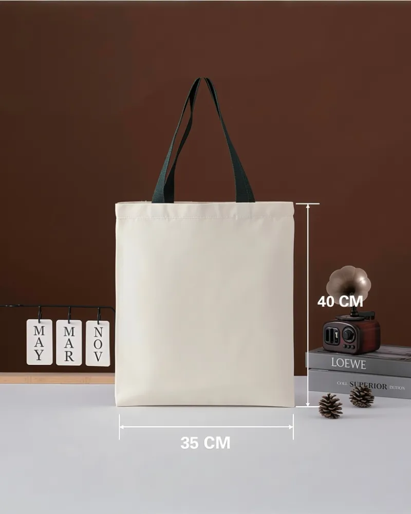 Reusable Colorful Handles Blank DIY Personalized Cotton Tote Bags