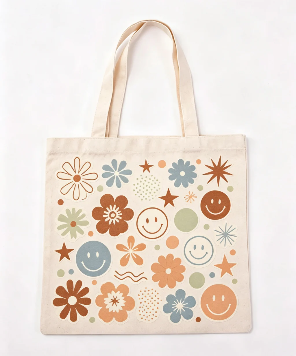 Simple Square Blank Custom Small Cotton Tote Bag for Daily Use Main