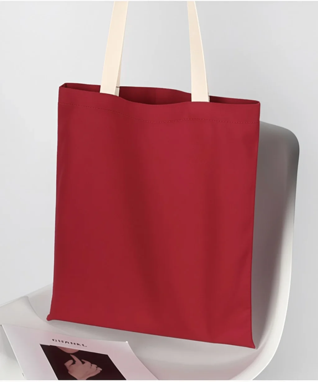 Spacious Two-Tone Color Contrast 12oz Soft Cotton Tote Bag
