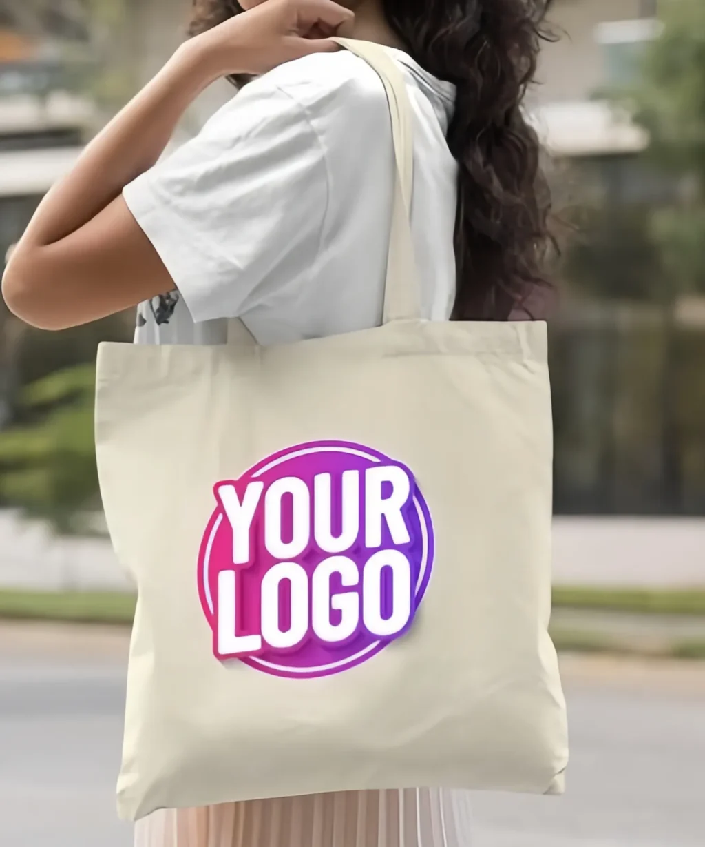 Sustainable Custom Cotton Tote Bags Reusable Shopping Work Bag