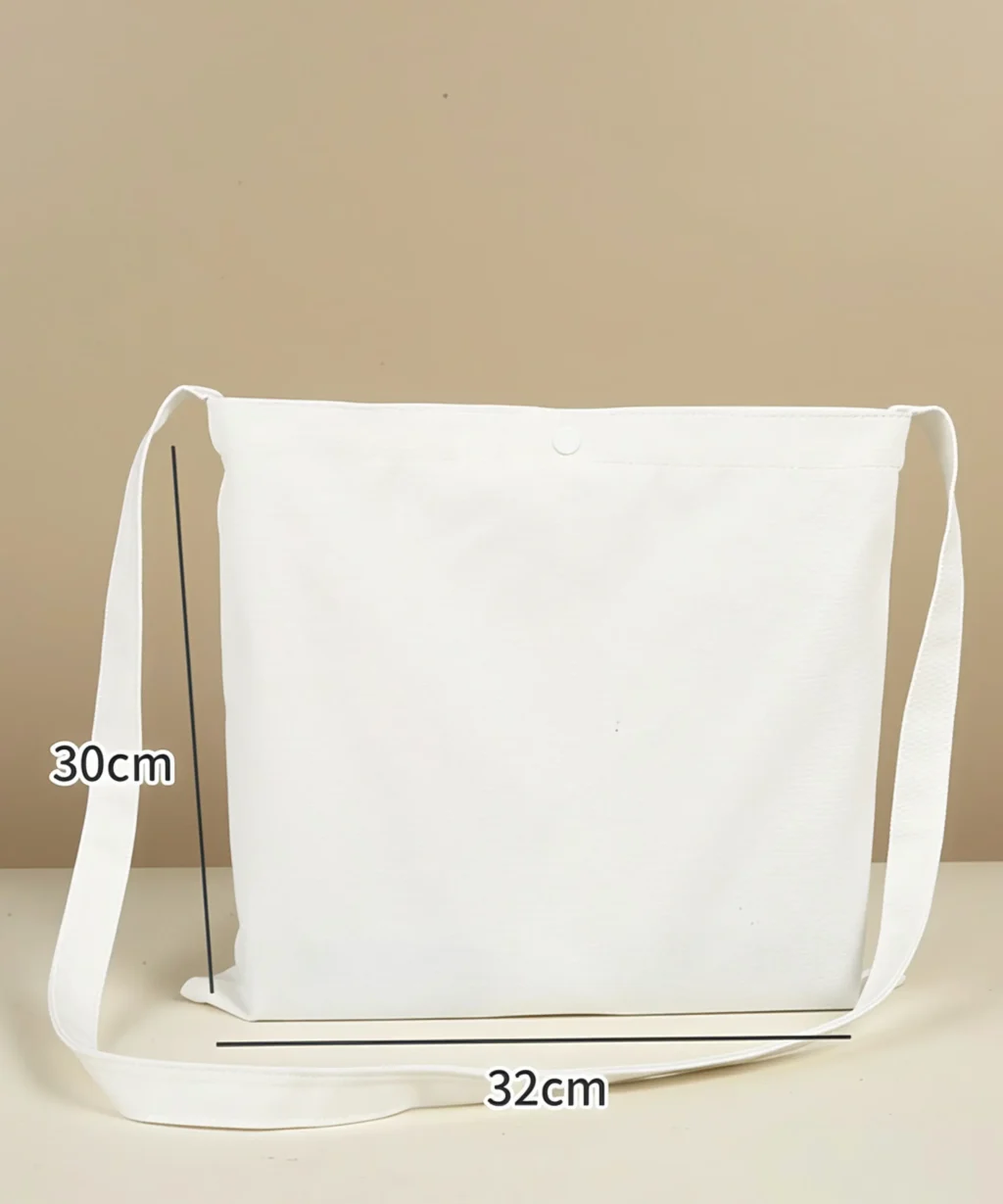 Value Canvas DIY Tote Crossbody Bag Snap Closure Design for School Work