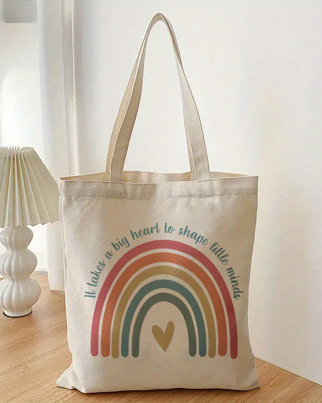 Alternative view of Casual Handbag Rainbow Recycled Canvas Tote Bag