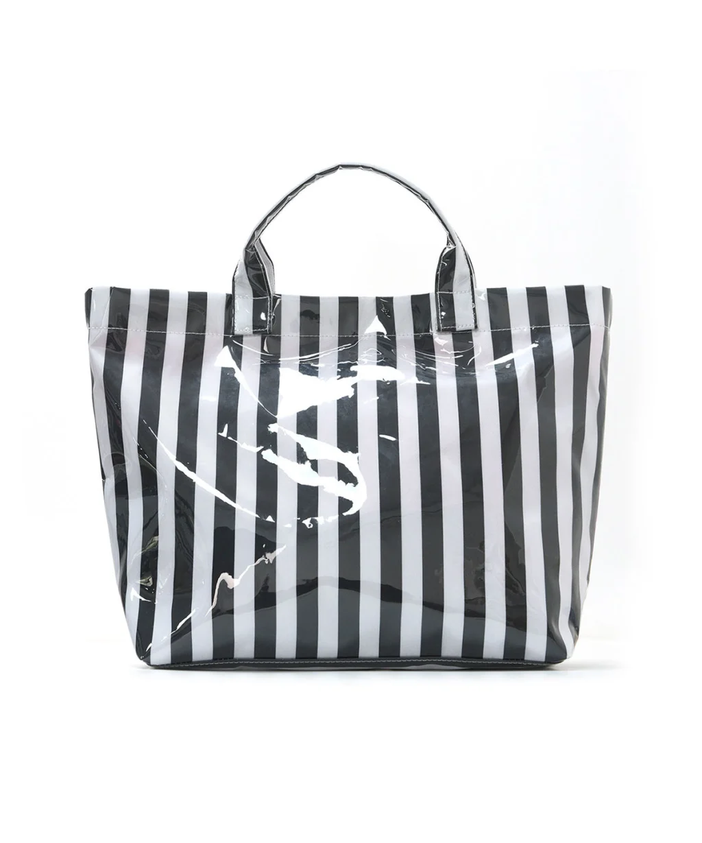 Custom PVC Tote Bag Jelly Striped Design - Image 13