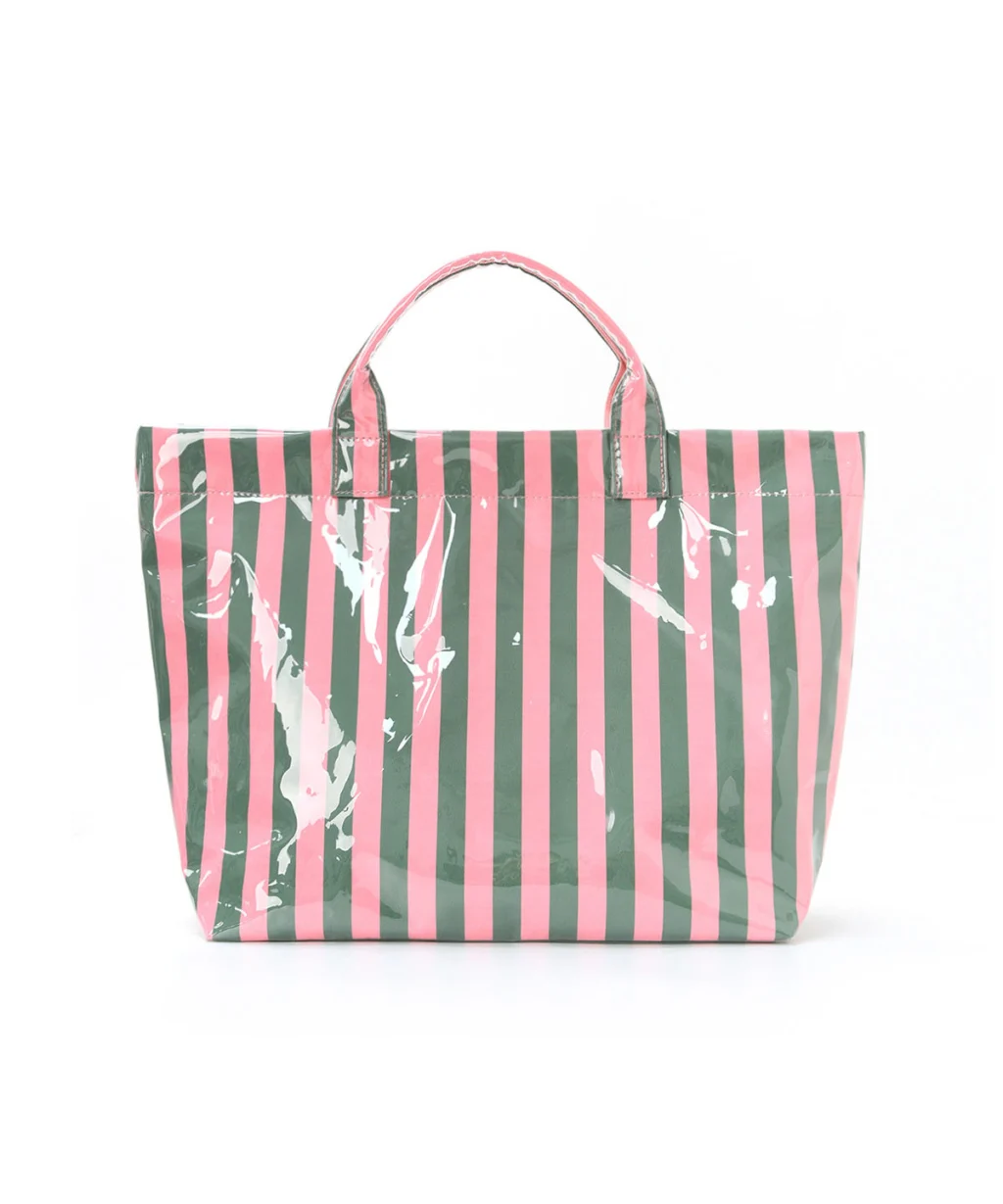 Custom PVC Tote Bag Jelly Striped Design - Image 9