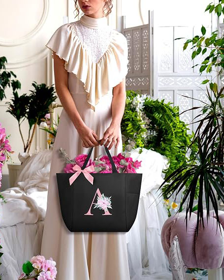 Personalized Initial Tote Bag for Bridesmaid Gift - Image 9