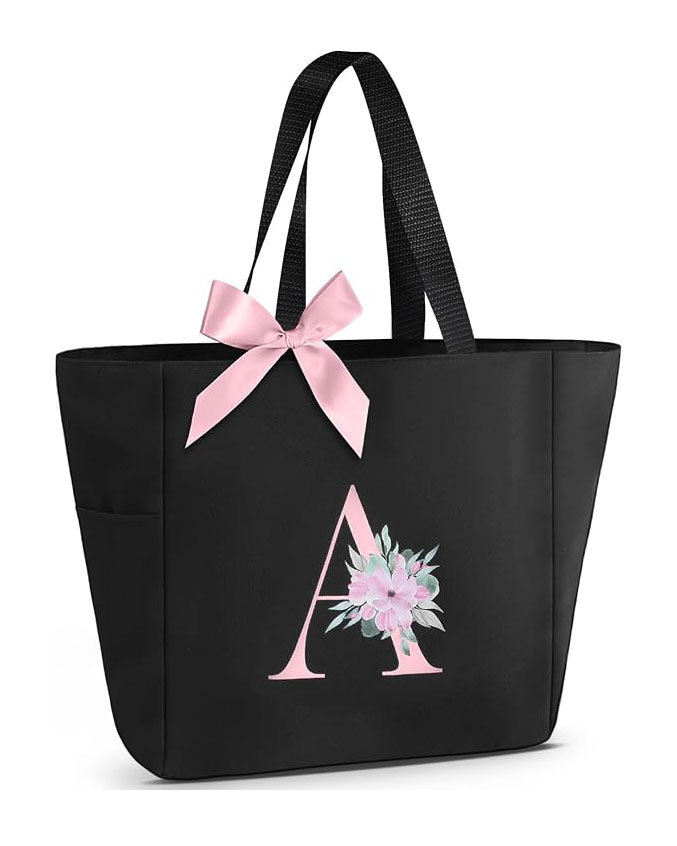 Personalized Initial Tote Bag for Bridesmaid Gift
