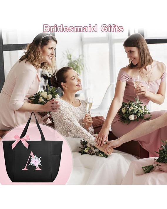 Personalized Initial Tote Bag for Bridesmaid Gift - Image 8