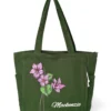 Personalized Birth Flower Tote Bag Custom Name