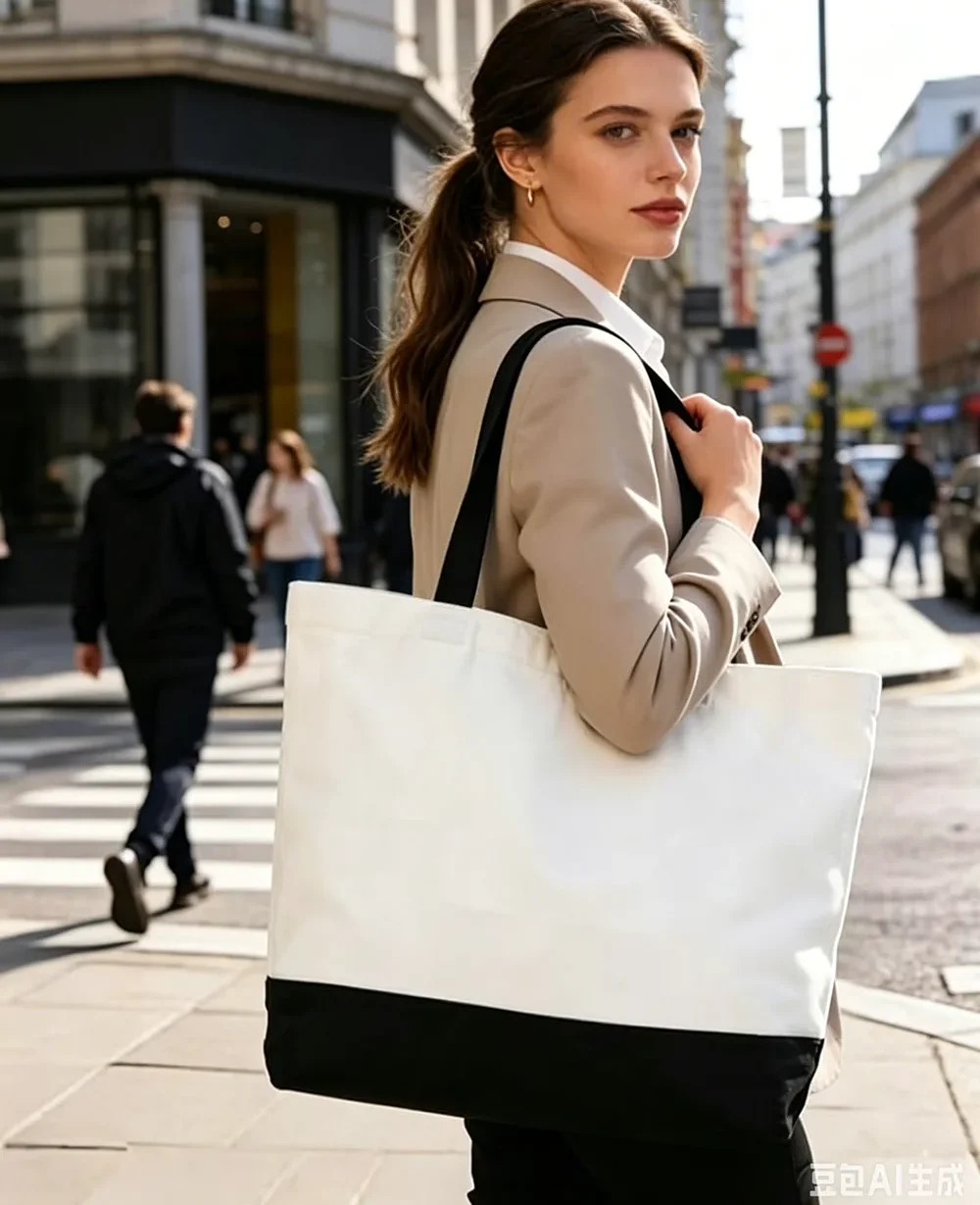 Custom Polyester Tote Bags DIY Canvas Bags - Image 3