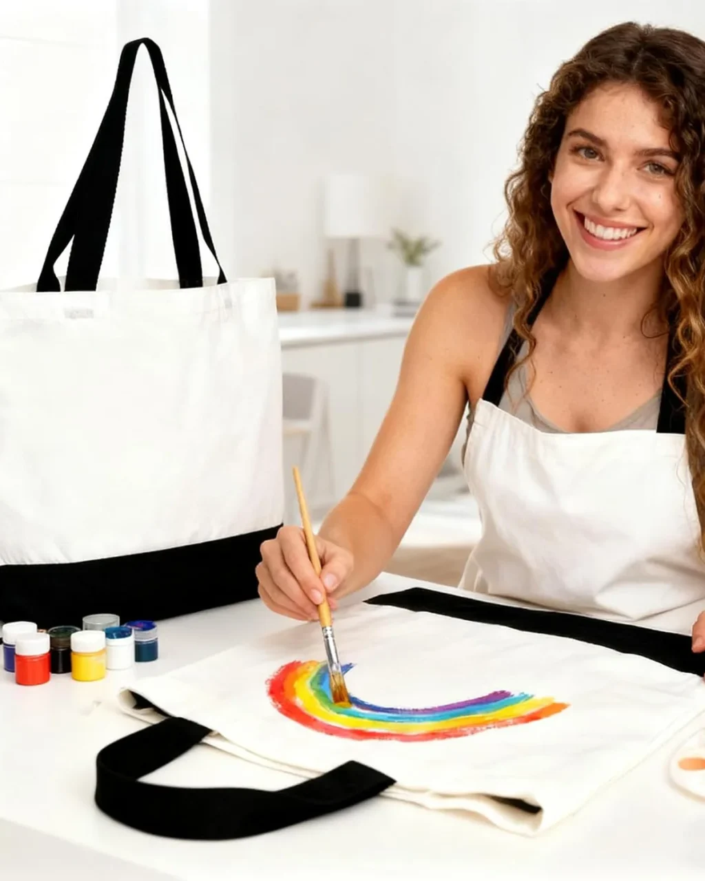 Custom Polyester Tote Bags DIY Canvas Bags - Image 4