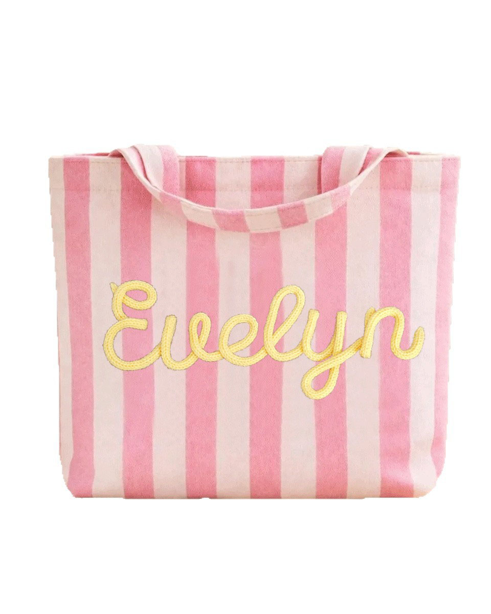 Custom Striped Canvas Tote Bag for Women - Image 9